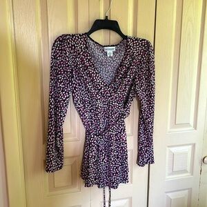 Motherhood Maternity Top Purple n White Polka DOT Size S